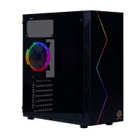 CASE เคสเกมมิ่ง NEOLUTION รุ่น LIGHTNING V2 (ATX,Micro - ATX,Mini - ITX) พร้อมพัดลมไฟ RGB (Black)