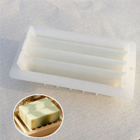 Transparent Silicone Soap Molds Separator White Rectangular DIY Manual Mold To Make Homemade Rectangular Massage Spa Soap