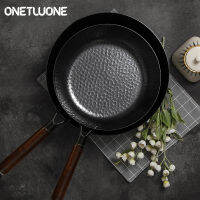 Onetwone เหล็กหล่อจีนกระทะ Non-Stick Pan Handmade Smokeless ทอด Non-กระทะเคลือบหม้อทำอาหารเครื่องครัว Chef Pan อุปกรณ์ทำอาหาร