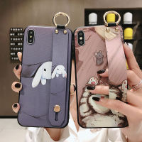 For 12 13 Promax Case Cute Cat Rabbit Wrist Strap TPU Phone Case for 11 Pro 8 6 7+ XR X XS Max Phone Holder Cover