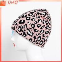 QIAO แฟชั่นใหม่ ฮิพฮอพ ไม่เป็นทางการ Unisex หมวกถักลายเสือดาว Skullcap อ่อนนุ่ม หมวกบีนนี่