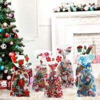 RELATIONS พลาสติก ตุ๊กตาหิมะ กล่องของขวัญ เกล็ดหิมะ สุขสันต์วันคริสต์มาส ถุงบิสกิต ถุงขนมขนม ถุงขนมคริสต์มาส