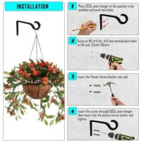 ♘ Rust-resistant Plant Hanger Hooks Easy Installation for Hanging Flower Baskets Bird Feeders Lanterns