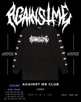 Against Me เสื้อยืดแขนยาว ผลิตจากผ้า GILDAN SIZE S-XL