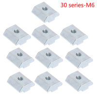 [Nicoles] 10pcs T sliding HAMMER NUT BLOCK Square NUTS M4/M5/M6 NUT 20/30/40/45 Series