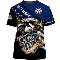 2023 New FashionSummer Fashion Men T shirt AIR FORCE VETERAN 3D All Over Printed T shirts Unisex