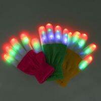 ❦☼✘ LED Light Up Gloves Finger Tip Lighting Toys Neon Guantes Glowing Mittens For Children Christmas Girf