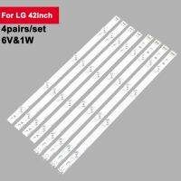 แถบไฟแบ็คไลท์ Led แว่นกันแดดทรงสี่เหลี่ยม4คู่/เซ็ต6โวลต์สำหรับ Lg 42ปอนด์โดยตรงแถบไฟ Led ซ่อมทีวีประเภท A/B ขนาด0 42นิ้ว Rev7 42lx330c 42lb582v