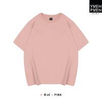 YuenPuen เสื้อยืด Oversize สีพิงค์ ไม่ยืด ไม่ย้วย ไม่ต้องรีด เสื้อยืดสีพื้น เสื้อยืนพื้น เสื้อยืดผู้ชาย เสื้อยืดผู้หญิง