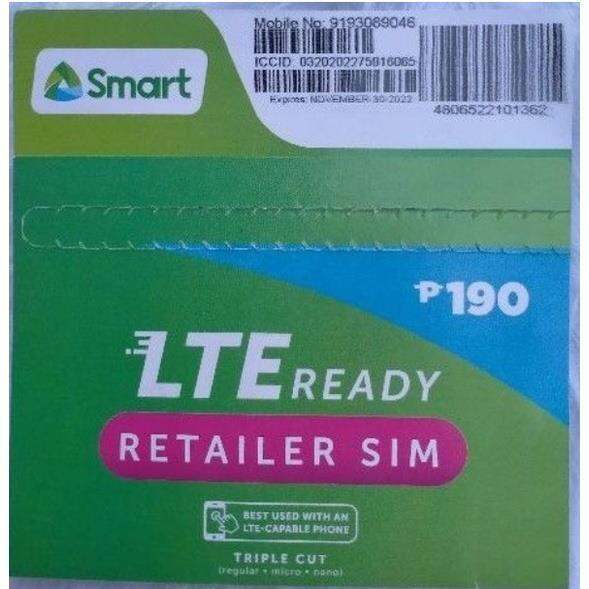 Smart Retailer Sim card with P150 Load Lazada PH