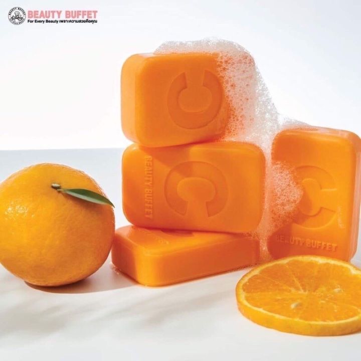 BEAUTY BUFFET VITAMIN C AURA SOAP - บิวตี้ บุฟเฟต์ วิตามิน ซี ออร่า โซป |  Lazada.co.th