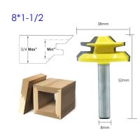 1ชิ้น1/4 "ก้าน8มม. ก้านล็อคหักฉากเราเตอร์บิตป้องกัน Kickback 45องศา3/4เคส Stock เครื่องมือคัตเตอร์สำหรับงานไม้เดือยเหนียว