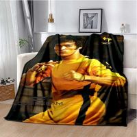Bruce Lee Martial Artist Printed Home Decoration Living Room Bedroom Sofa Bedspread Soft Furry Blanket Warm Flannel Bed Blanket