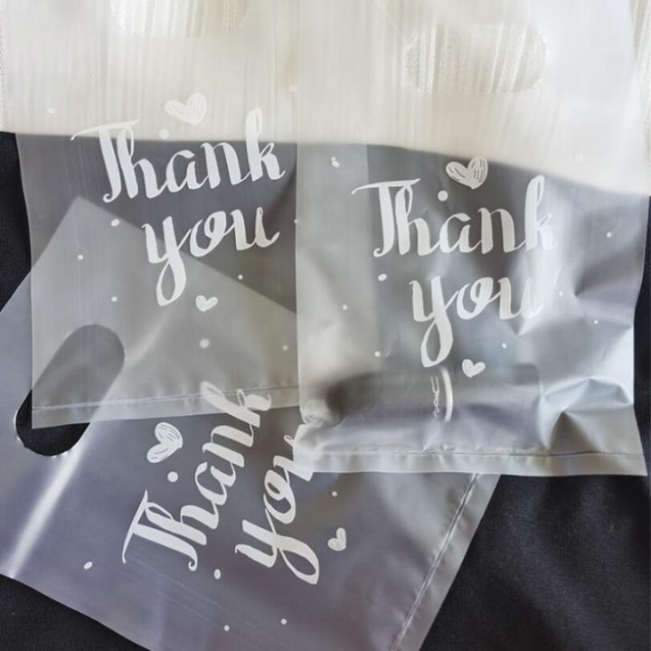 lowest-price-mh-100pcs-mini-thank-you-ถุงของขวัญพลาสติก-wedding-candy-bags-shopping-carrier-bags