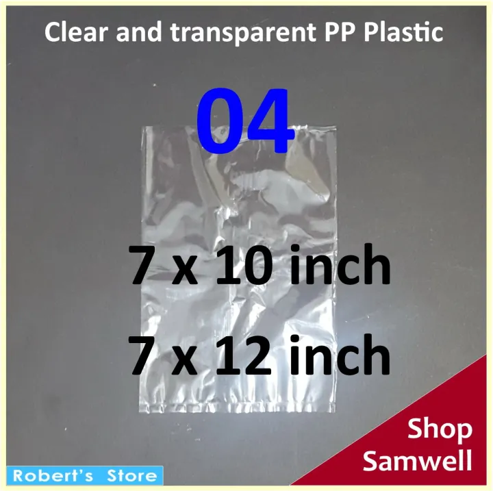 PP Plastic Bag 7 X 10/7 X 12 inch 100Pcs.04 Thinnest Manipis Malinaw ...