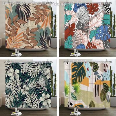 【CW】﹍  Trees Leaves Shower Curtain Polyester Printing Curtains for with Hooks