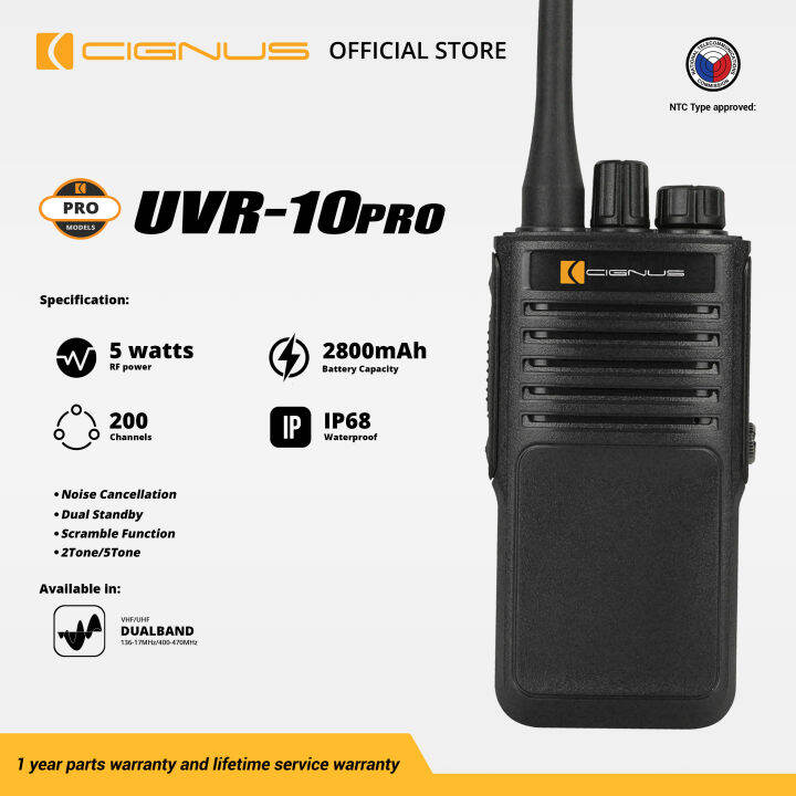 Cignus UVR10pro Two way Radio Lazada PH