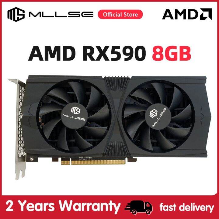 MLLSE AMD RX 590 GME 8GB Gaming Graphics Card GDDR5 256Bit PCI Express ...