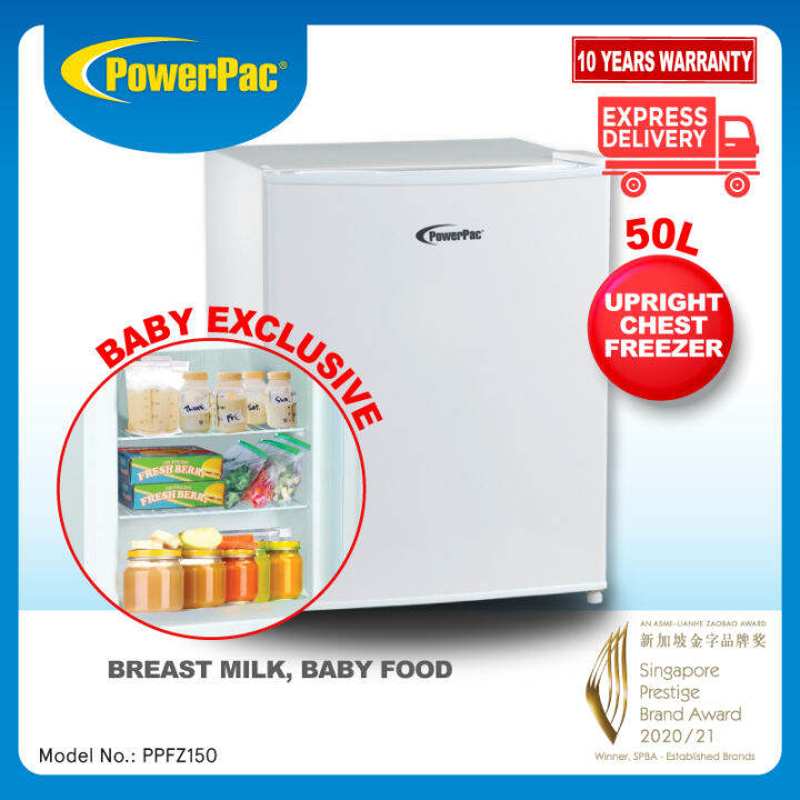 powerpac 100l chest freezer