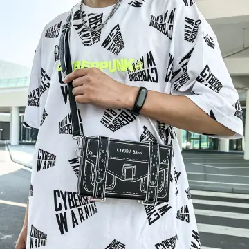 Fashion Luxury Brand Designer Crossbody Bag Men Messenger Square