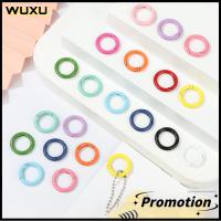 WUXU 5pcs 13 สี ทริกเกอร์แบบกลม ตะขอโลหะผสมสังกะสี Carabiner Purses Handbags คลิปหนีบสแน็ป Spring O-Ring Buckles หัวเข็มขัด