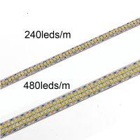 LED Strip 2835 SMD 240LEDs/m 480LEDs/m 5M Leds DC 12V 24V High Bright Flexible LED Rope Ribbon Tape Light Warm White Cold White