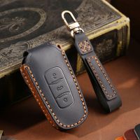 Car Key Pouch Leather Case Cover Fob Holder Keychain Keyring Shell For Geely Atlas NL3 EX7 Emgrand X7 Emgrandx7 SUV GT GC9 Borui