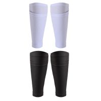 2Pairs Soccer Shin Guard Socks Breathable Soccer Shin Guard Sleeves Shin Pads Holder for Kicking Ball Running Cycling