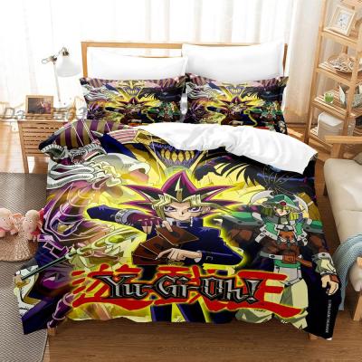 Yu Gi โอชุดผ้าปูที่นอนเดี่ยวเตียงคู่ขนาดเต็มชุดเครื่องนอนเด็ก Aldalt ชุดชุดเครื่องนอนพิมพ์ลาย3มิติชุดผ้าปูเตียงสไตล์โบฮีเมี่ยน
