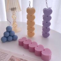 5 Love Candles Silicone Mold Three-Dimensional Love Candle Mould Aromatherapy Ornaments Mold Beeswax Mold Candle Making Kit