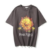 2023 NEWPINK FLOYD วินเทจ Justin Bieber เดียวกันย้อนยุคหลวมอาทิตย์แขนสั้นเสื้อยืด