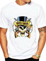 Kaus Band โลโก้ Gunn Roses เสื้อยืดคอกลมแขนลำลองขาสั้นคุณภาพสูงสไตล์อเมริกัน Hard Rock 2023พิมพ์ลายแฟชั่น100% ฤดูร้อน