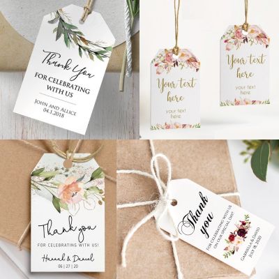 hot【cw】 Custom Tags Personalized Wedding Tags with Hole Favors Boxes Thank You Pieces