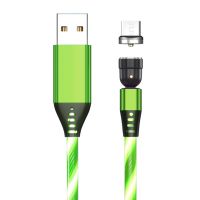 ที่ชาร์จแม่เหล็กสาย Usb หัวแม่เหล็กไฟเรืองแสง,สำหรับ iPhone 12 Pro MAX ไฟ LED ไมโคร USB Type C สำหรับโทรศัพท์มือถือ