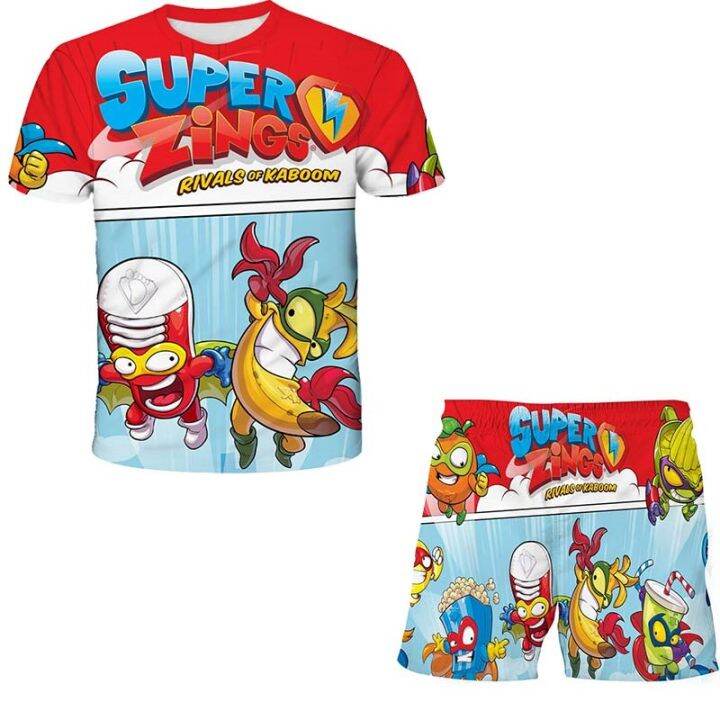 2023-summer-new-boys-and-girls-t-shirts-summer-kids-baby-superzings-t-shirts-super-zings-boys-sports-suits-kids-clothing-sets