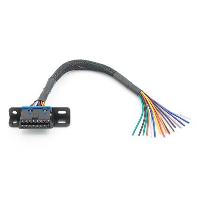 Spare Parts Universal OBD2 16Pin Female Connector to Open OBD Cable Female Extension Connector Ribbon Interface Adapter