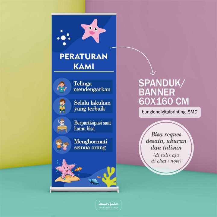 Spanduk, Banner Peraturan Kelas Kami, Aturan Ruang Kelas, Pedoman Kelas ...