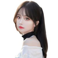 Liu Hai wig womens natural forehead hair replacement wig piece summer thin real hair covering white hair 3d French fake bangs