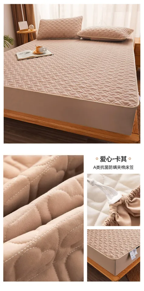 Mattress Protector Cover Queen Deep Pocket Fitted Sheet Style with Elastic  Rubber Band Washable and Easy Care Queen King Size
