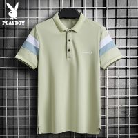 playboy เสื้อเชิ้ตโปโล ผ้าฝ้าย แขนยาว ระบายอากาศได้ดี แฟชั่นสําหรับผู้ชาย