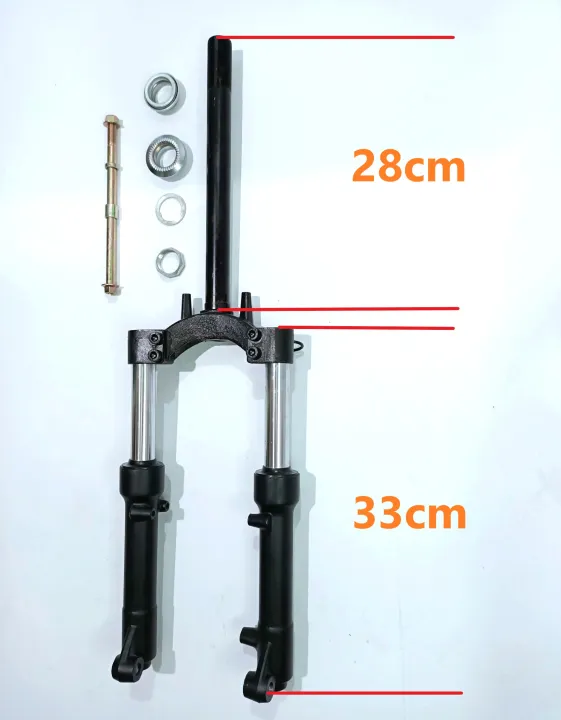 Ebike front fork with complete accessories, headset bearing and axle
