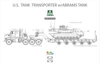 พลาสติก โมเดล ประกอบ  takom สเกล1/72 U.S. M1070&amp;M1000 70 Ton Tank Transporter w/ Abrams TANK Limited Edition