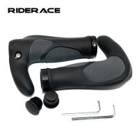 Mountain Bike Horn Handle Set TPR Rubber Integrated Comfy Anti-skid Shock Absorption Vice Handle Riding Accessorie Bicycle Grips Handlebars