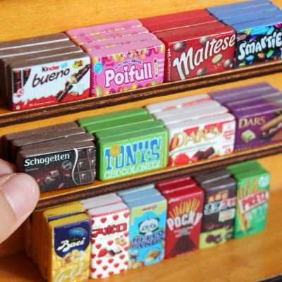 hot！【DT】㍿  5pcs/set1/6 Scale Miniature Dollhouse Chocolate Snacks Food for Barbies Blyth Accessories