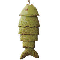 สี Koi Fish Wind Chime,วินเทจสีปลาคาร์พสวนศิลปะกลางแจ้งสวนริมทะเลตกแต่งกระดิ่ง,เครื่องประดับปลาสวนระเบียงบ้าน Accent สำหรับ Fishers Anglers ตกปลาแฟน