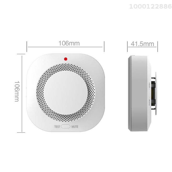 kkmoon-tuya-อุปกรณ์ตรวจจับควันไร้สายอัจฉริยะ360-เหนี่ยวนำเครื่องตรวจจับแบบมีการเตือนควันในบ้านเครื่องเตือนมีไฟเสียงและการแจ้งเตือนสั้นๆการแจ้งเตือนแบตเตอรี่ต่ำแอปโทรศัพท์มือถือเงียบด้วยคลิกเดียว