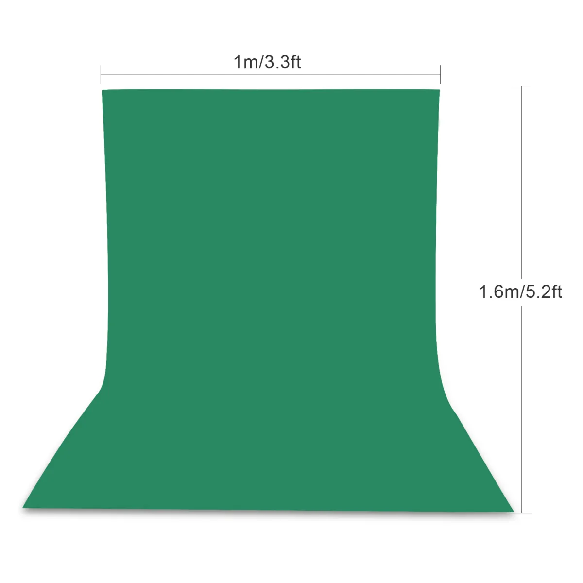 Phông Nền Chụp Ảnh Màu Xanh Lá Cây 2*1.6M/6.6 * 5.2ft Phông nền màu xanh lá cây - \