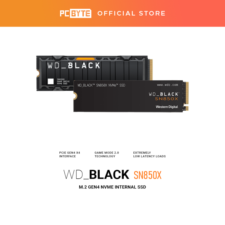 WD BLACK SN850X M.2 Gen4 NVMe Internal SSD (with Heatsink / Without ...