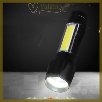 [Valitoo] Usb ขนาดเล็กแบบชาร์จไฟใหม่ได้ไฟฉาย Led สามารถปรับได้ไฟฉายกันน้ำซูม