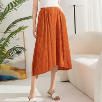 Spring and summer skirts posed drape pleated skirt of tall waist a woman a word temperament joker elastic waist irregular umbrella skirt